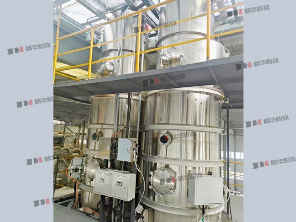 氣流混合機-玻璃微珠-山西海諾某生產現場